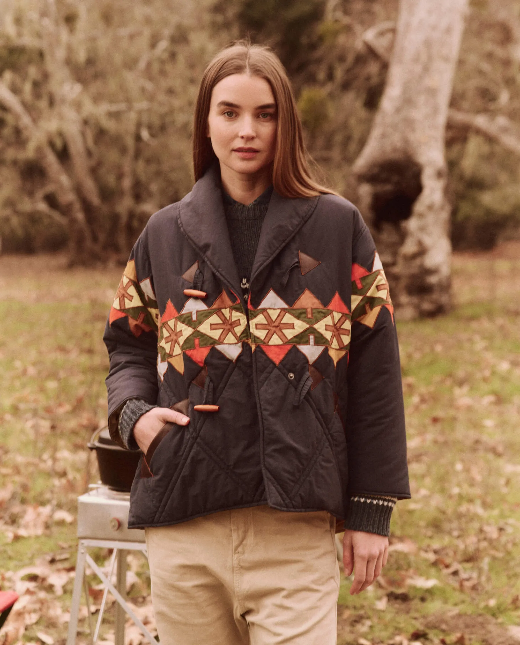 The Cropped Wanderer Puffer. -- Midnight Patchwork