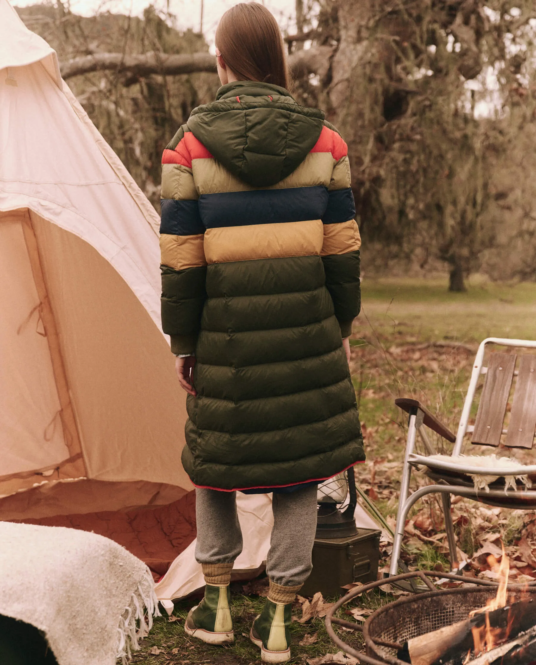 The Down Storm Puffer. -- Mountain View Multi Stripe