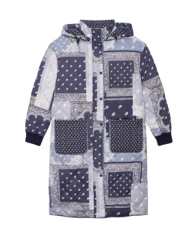 The Reversible Down Storm Puffer. -- Patchwork Bandana and Dewdrop Floral