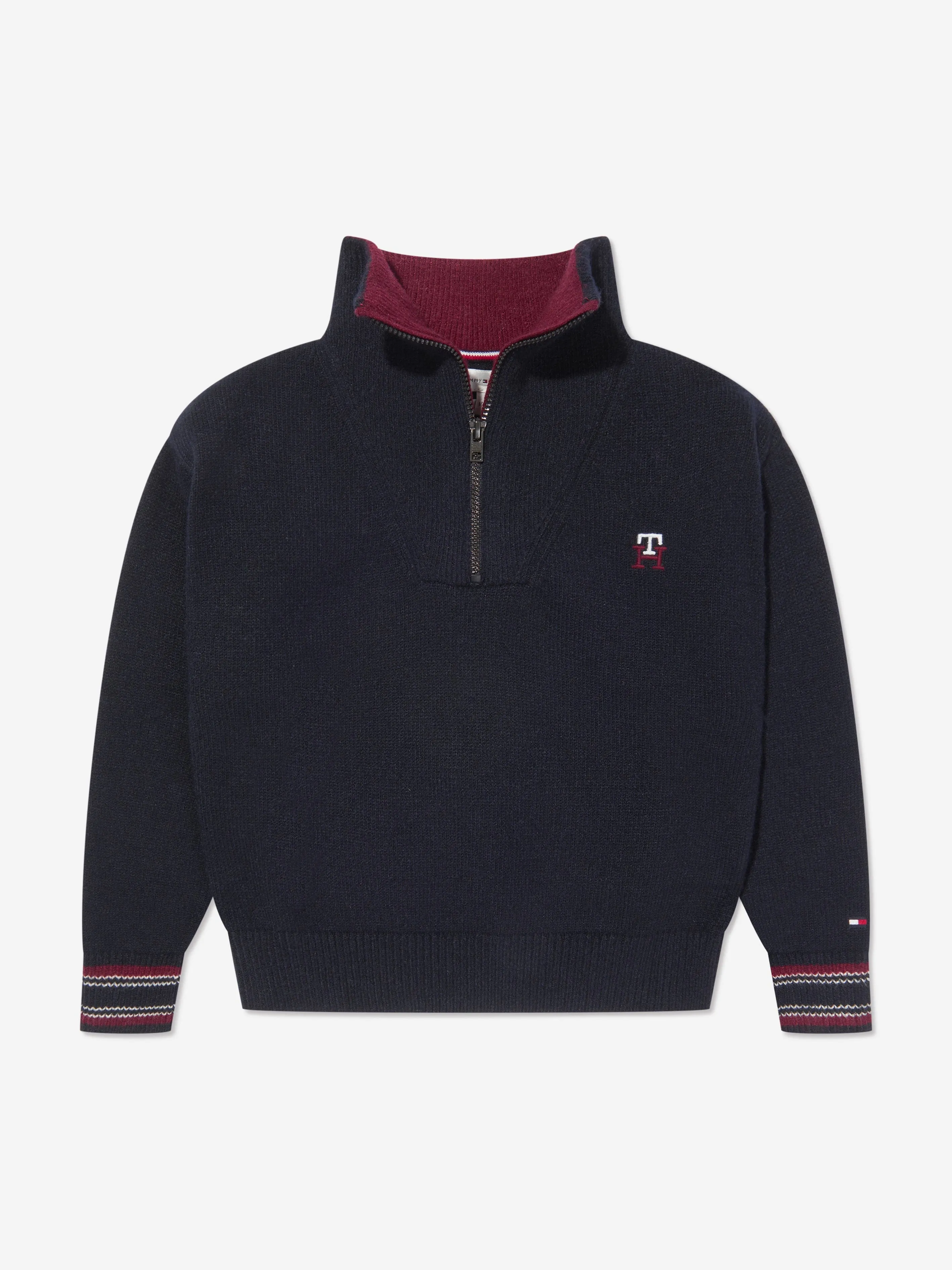 Tommy Hilfiger Girls Monogram Half Zip Hoodie