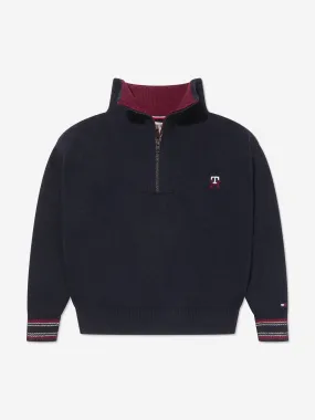 Tommy Hilfiger Girls Monogram Half Zip Hoodie