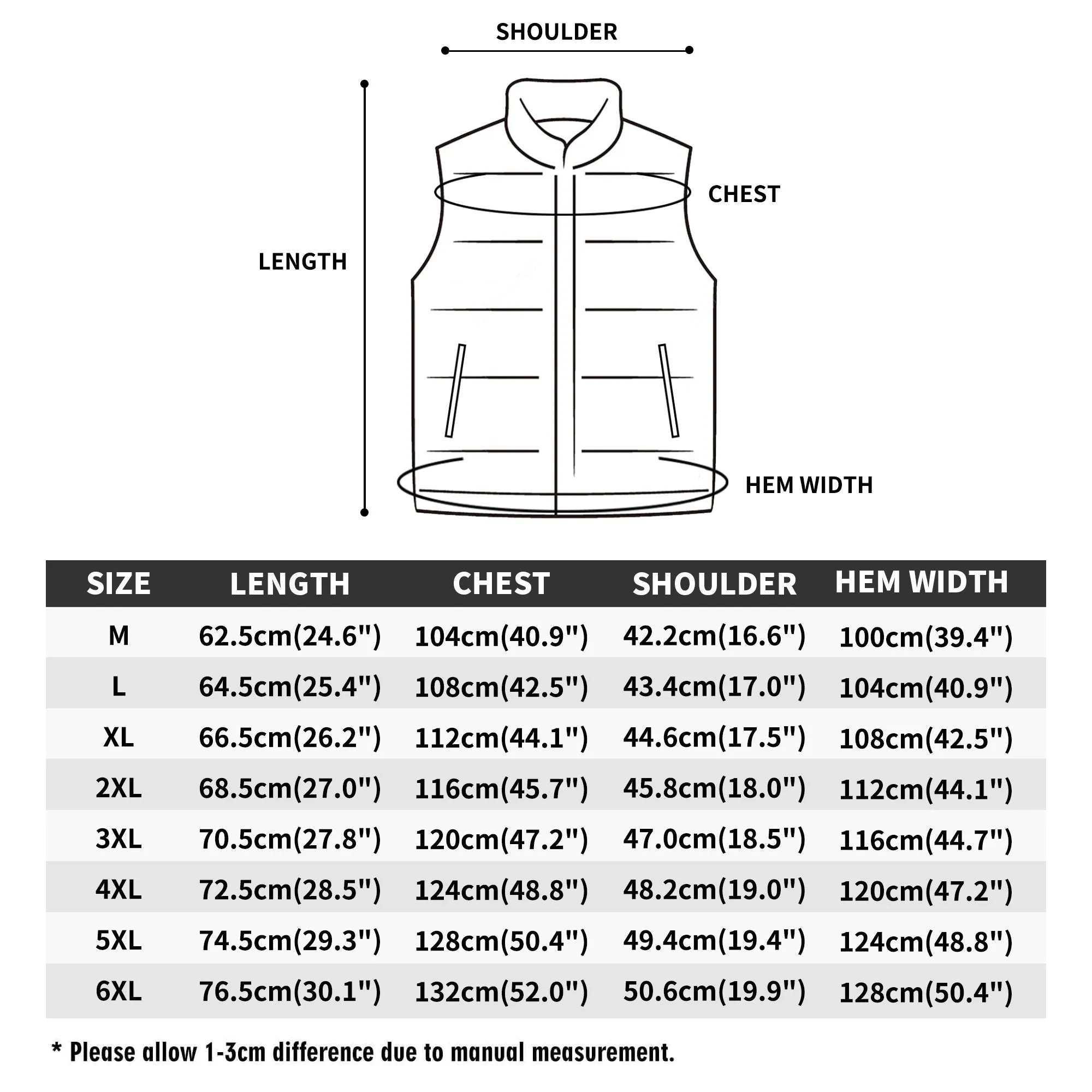 Turtle Unisex Lightweight All Over Printing Stand Collar Zip Up Puffer Vest