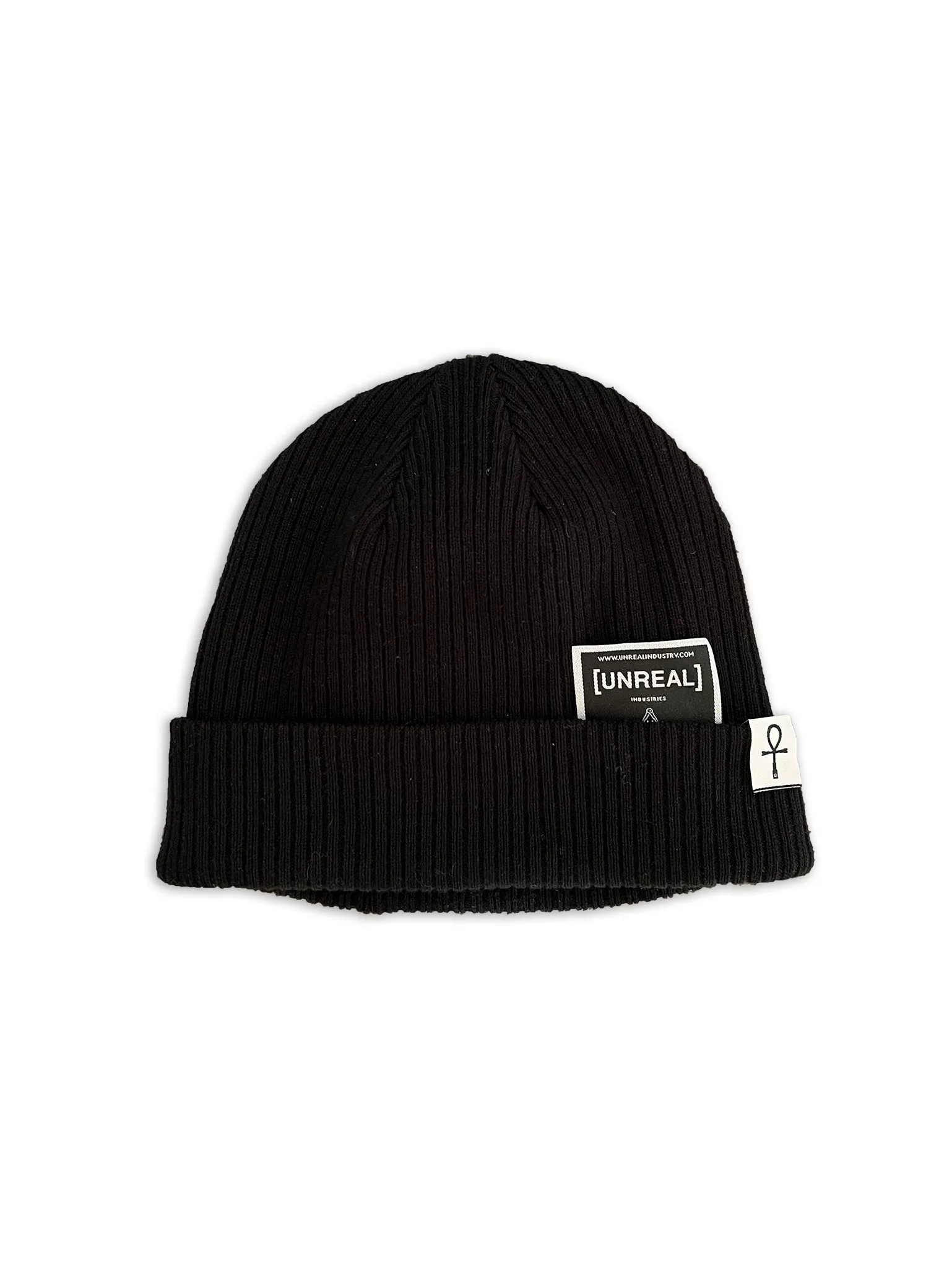 UNREAL Organic Cotton Label Beanie Black