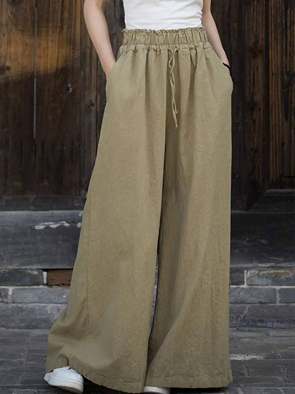 Victoria Woman Vintage Yoga High Waist Pants