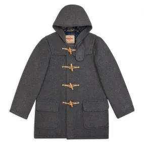 Water Repellent Wool Duffle Coat - Grey