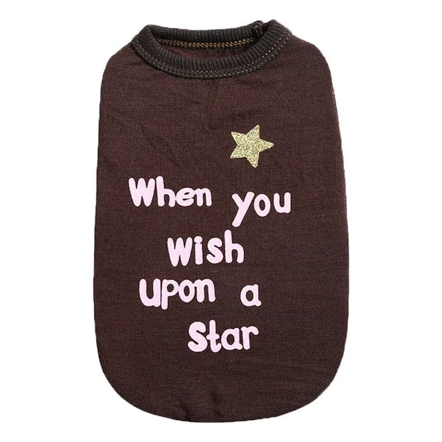 When You Wish Upon A Star Brown Spring Puppy Tank Top