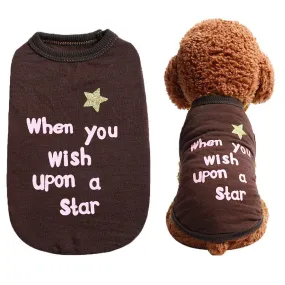 When You Wish Upon A Star Brown Spring Puppy Tank Top