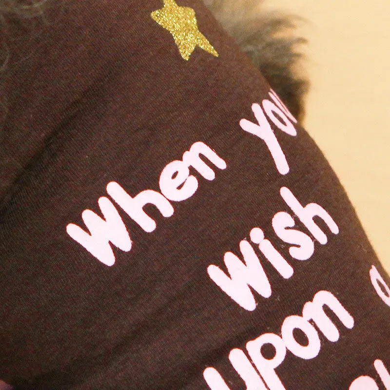 When You Wish Upon A Star Brown Spring Puppy Tank Top