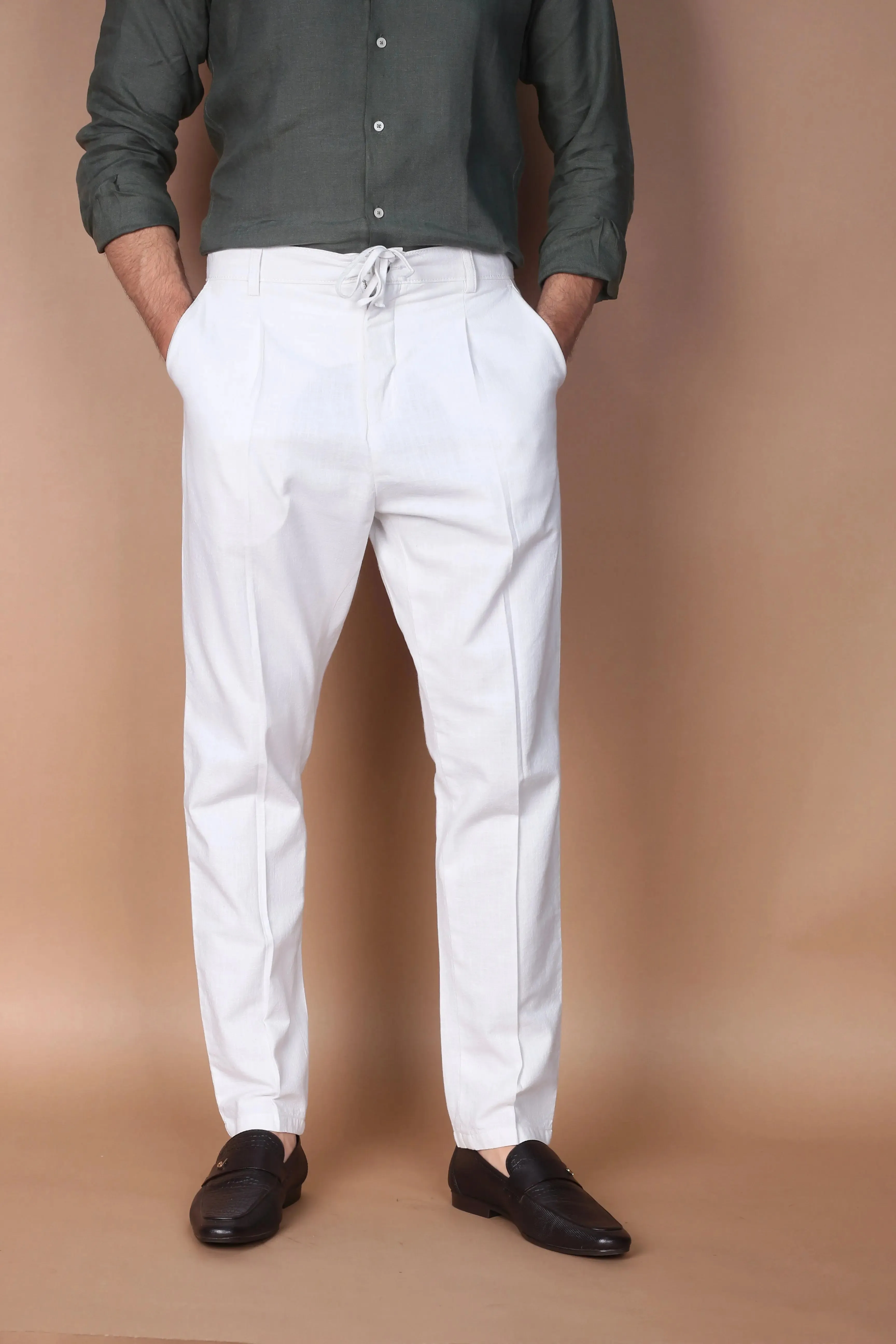 White Linen Trousers