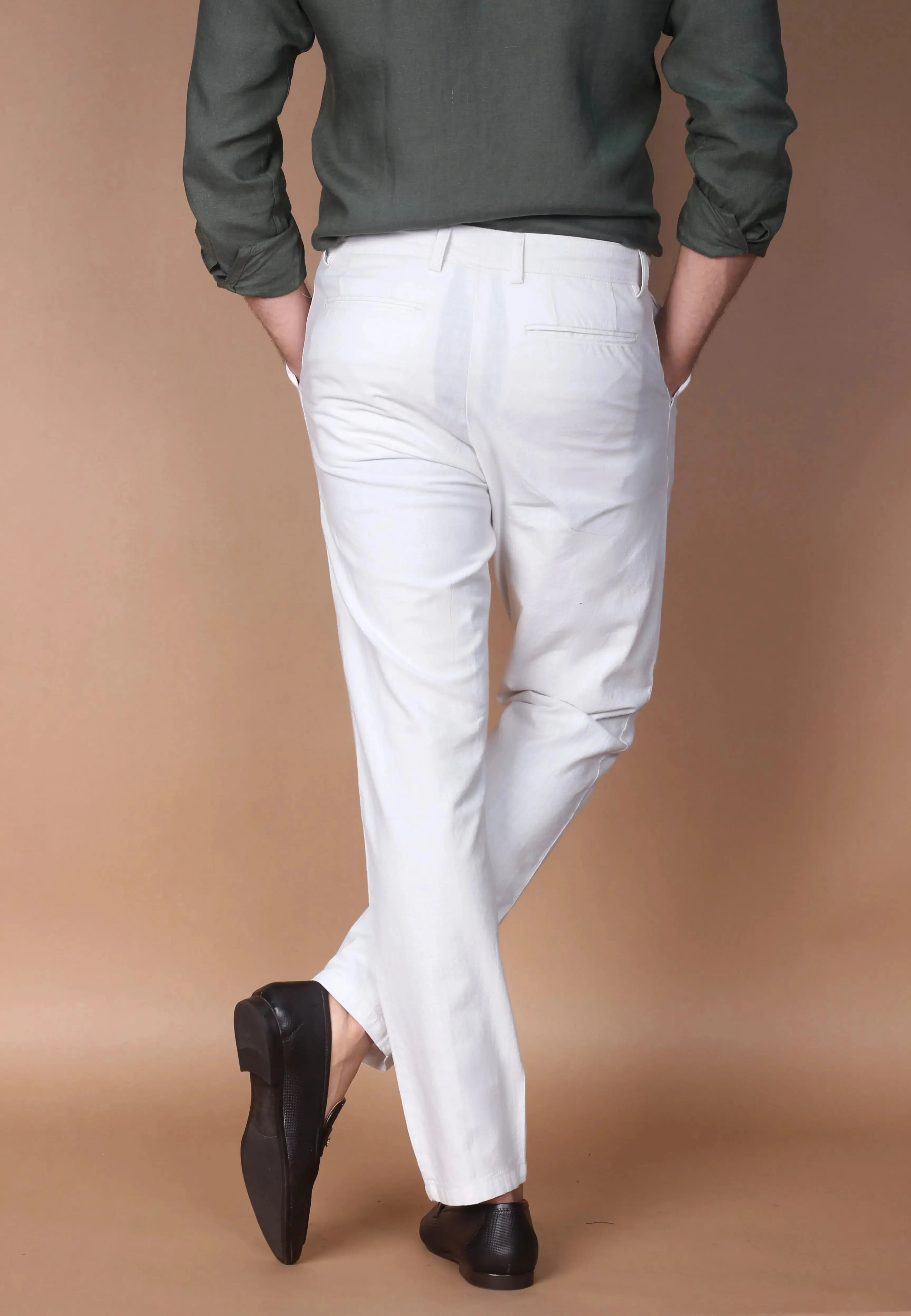 White Linen Trousers