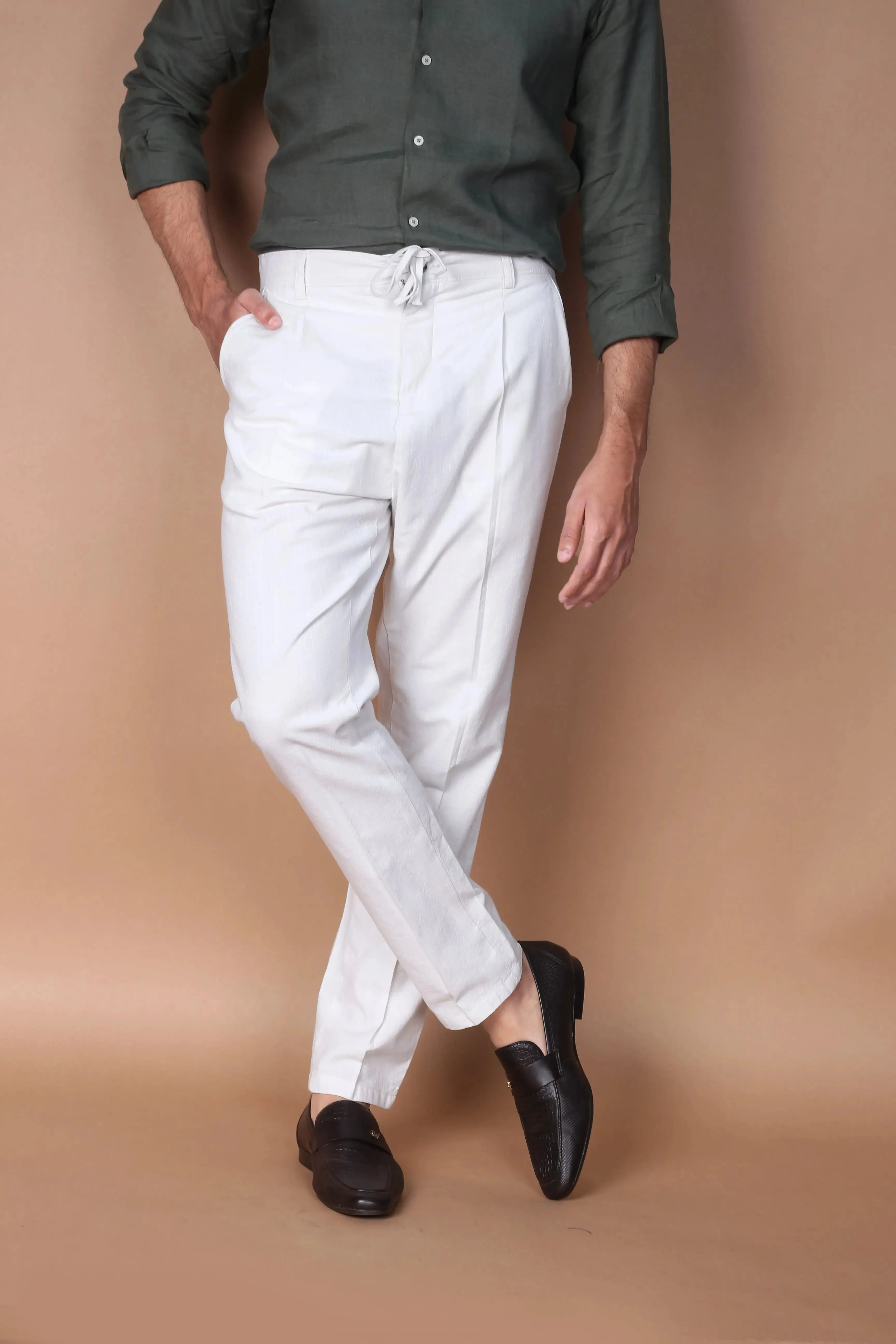 White Linen Trousers