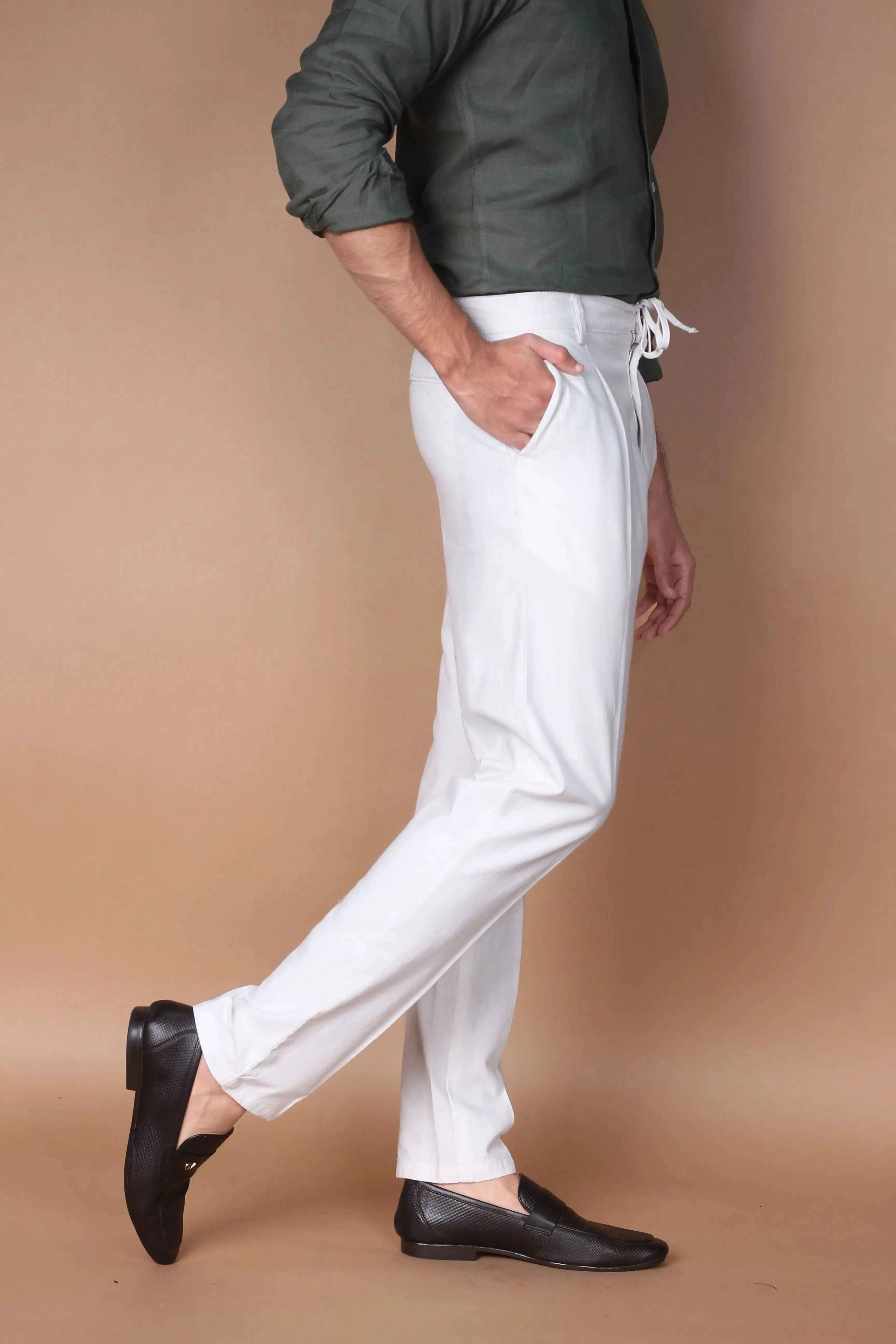 White Linen Trousers