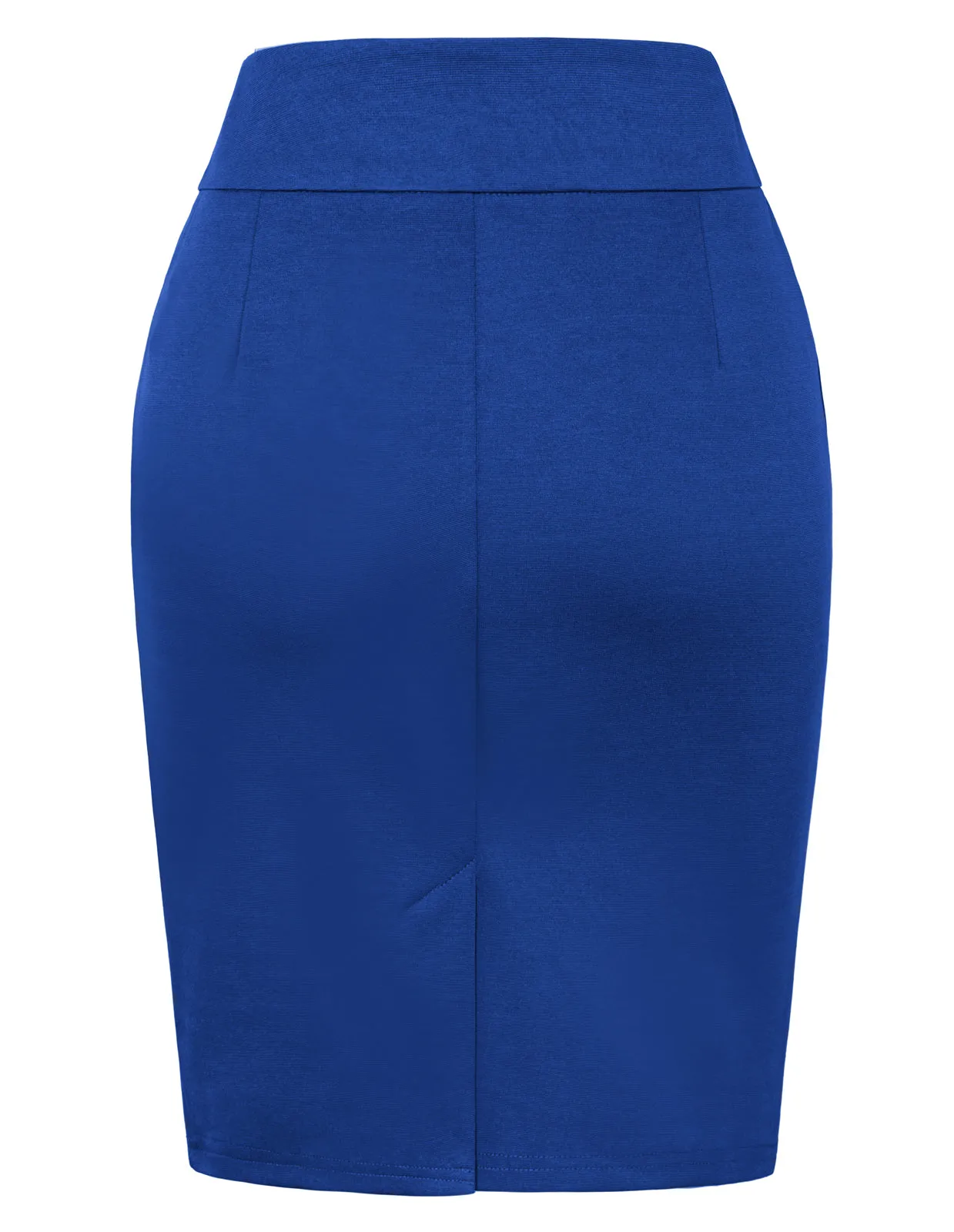 Women Back Slit Pencil Skirt OL High Waist Above Knee Bodycon Skirt