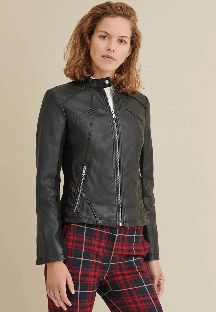 Women's Black Leather Jacket