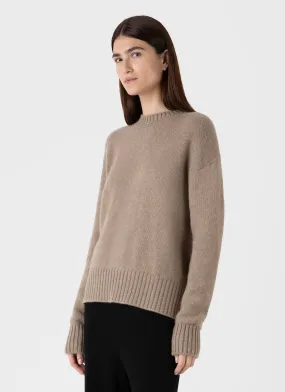 Women's Roxburgh Cashmere Jumper in Natural Brown