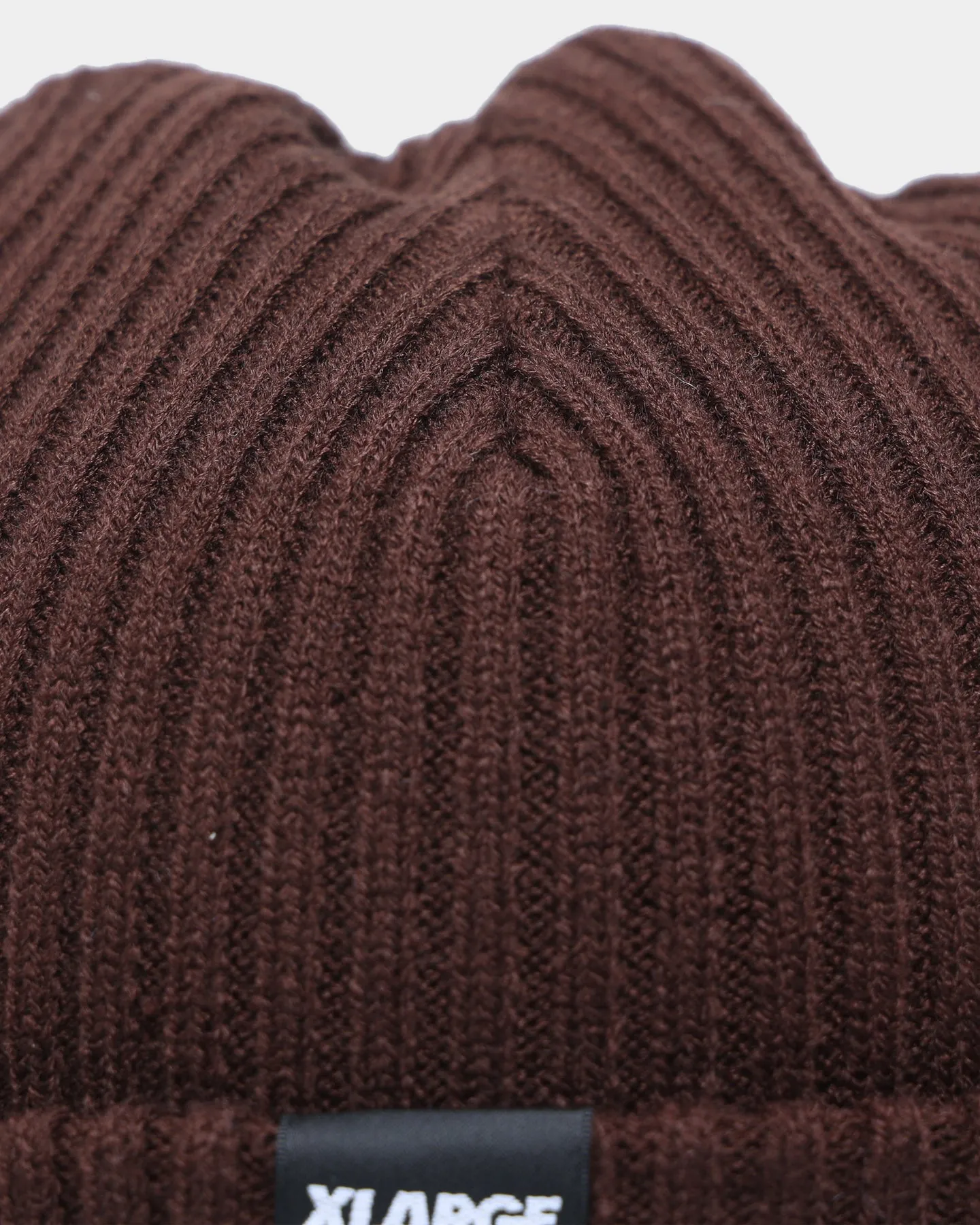 X-Large Ribbed Beanie Brown