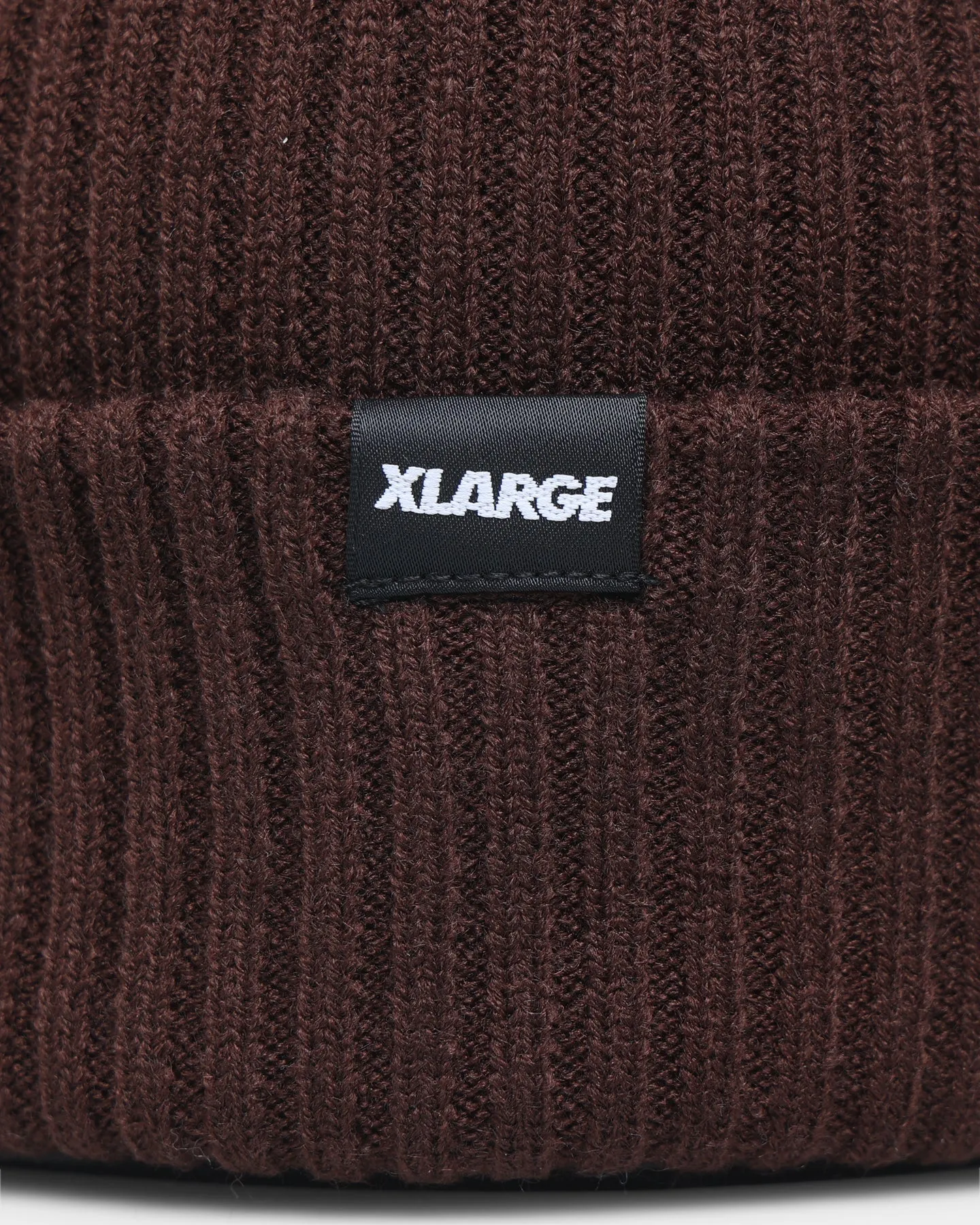 X-Large Ribbed Beanie Brown